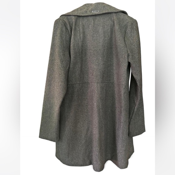 Roxy Grey Long Pea Coat - Picture 5 of 11